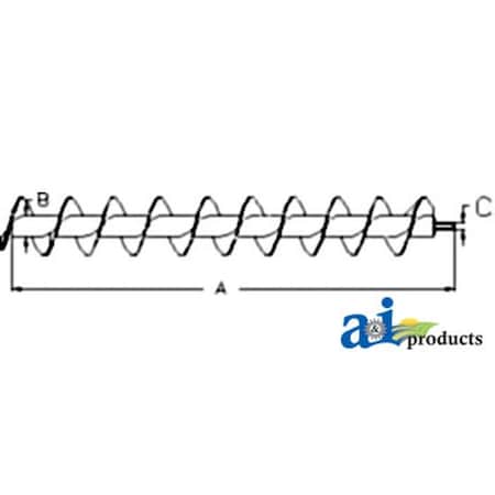 Aftermarket AH173593 Auger, Unloading, Outer, 185' A-AH173593-AI